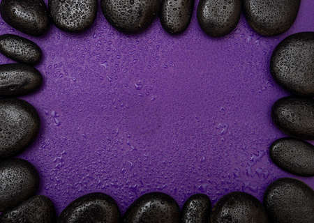 Yellow tea cup on multi color banner background.の写真素材