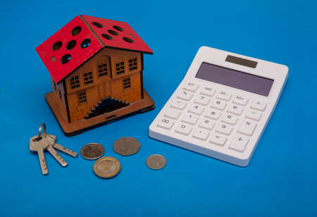 Planning to build your dream home concept with calculator and coins.の写真素材