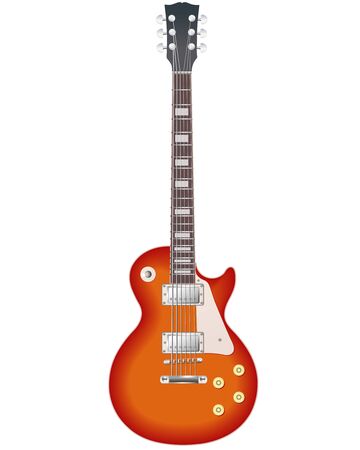 Retro electric guitarのイラスト素材