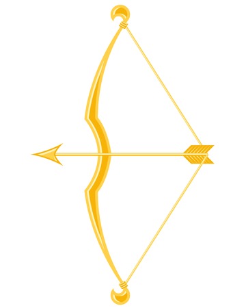 Gold bow and arrowのイラスト素材