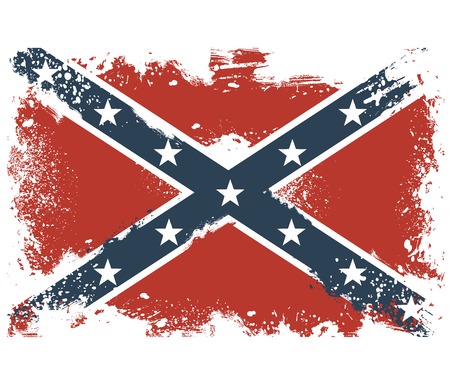 Threadbare flags of the Confederate States of Americaのイラスト素材