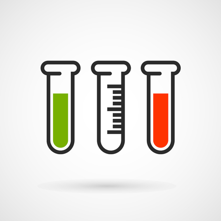 Measuring test tube iconのイラスト素材