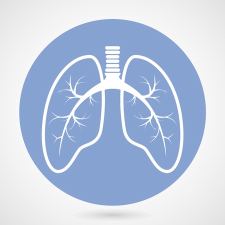 Human lungs silhouette - fluorographyのイラスト素材