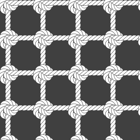 Seamless rope mesh - knots patternのイラスト素材
