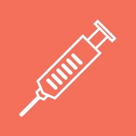 Syringe simple icon - injection and vaccination symbolのイラスト素材