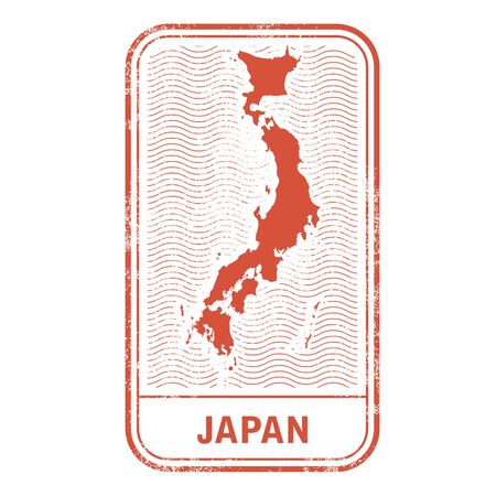 Stamp with map design.のイラスト素材