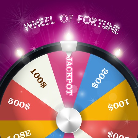 Wheel of fortune - jackpot  sector, lottery win conceptのイラスト素材