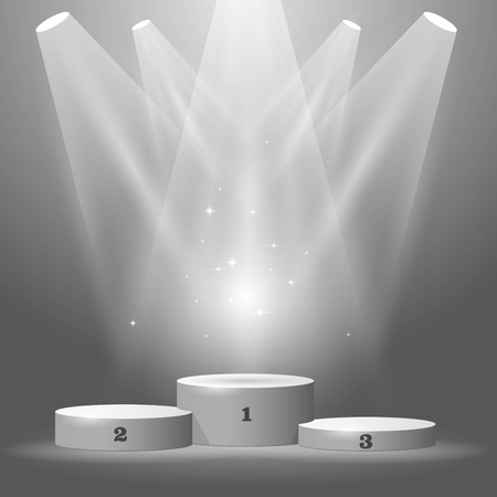 Round sport podium - champion pedestal, winner awardingのイラスト素材