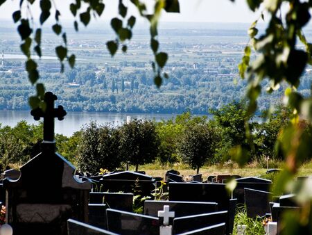 The view from the cemeteryの写真素材