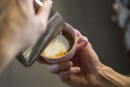 Latte artの写真素材