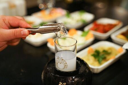 Traditional alcohol Turkish raki.の写真素材