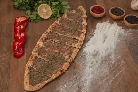 food called pita from turkish cuisineの写真素材