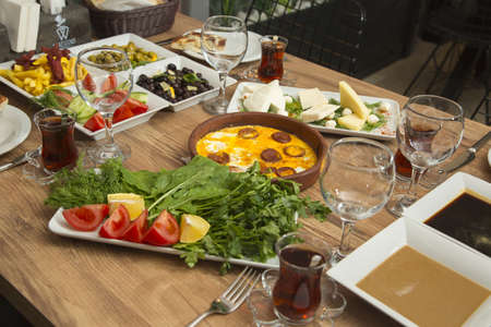 Breakfast from turkish cuisineのeditorial素材