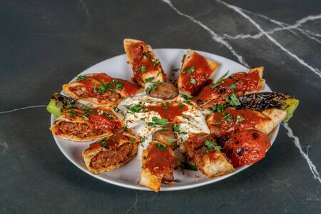 Traditional Turkish Beyti kebab