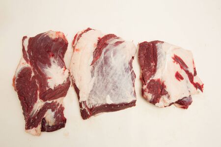Fresh and raw meat stock photo