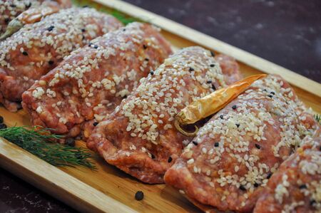 Fresh and raw meatball stock photoの写真素材