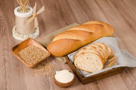Turkish homemade bread stock photo