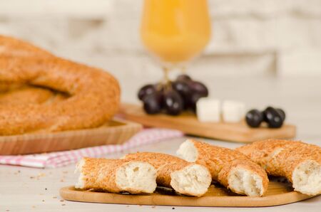 Turkish bagel stock photo