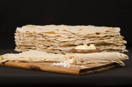 Thin yufka bread, soft yufka breadの写真素材