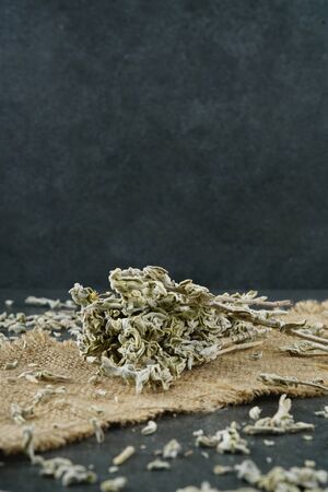 dried sage herbal teaの写真素材