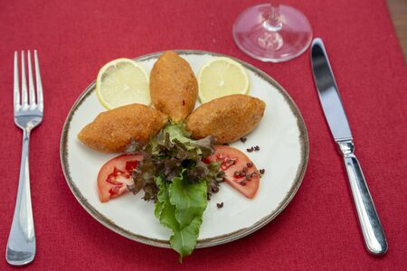 Icli kofte / Boiled kibbeh / Quibe / stuffed meatball falafel. stock photo