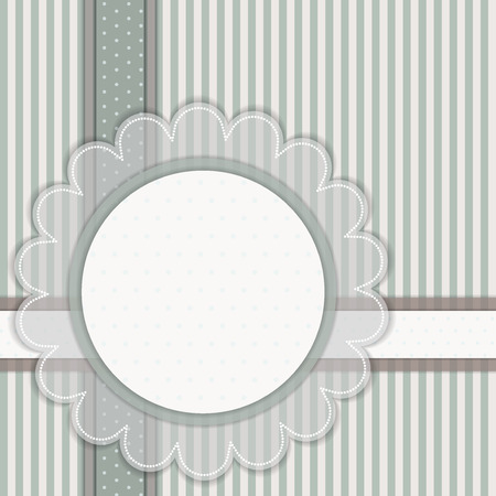 Invitation Card With Flower And Stripesのイラスト素材