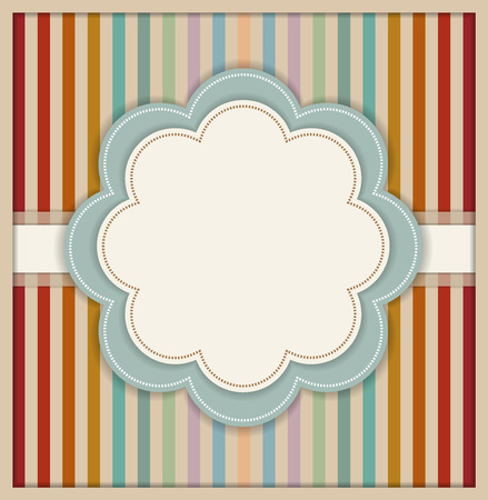 Abstract Greeting Card With Flower And Colorful Retroのイラスト素材