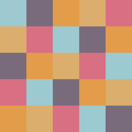 Vintage Wrapping Paper With Colorful Squaresのイラスト素材