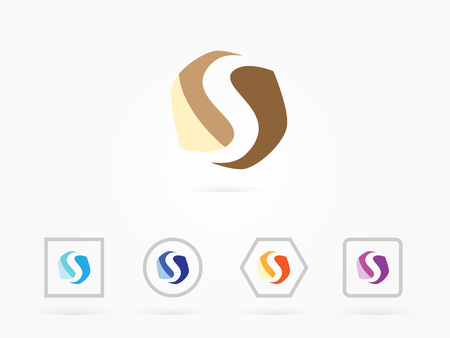 Vector illustration S Letter Colorful Logo Designのイラスト素材