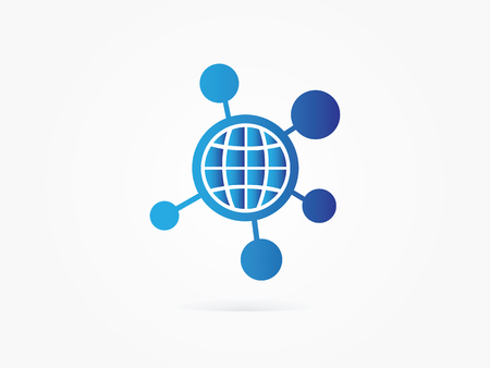 Vector Illustration Globe Spot Network icon for Website icon or Businessのイラスト素材