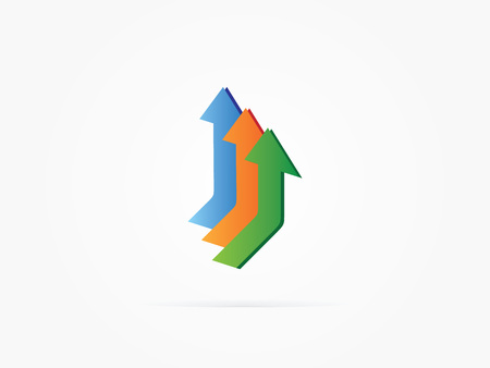 Vector Illustration Three Arrow logoの写真素材