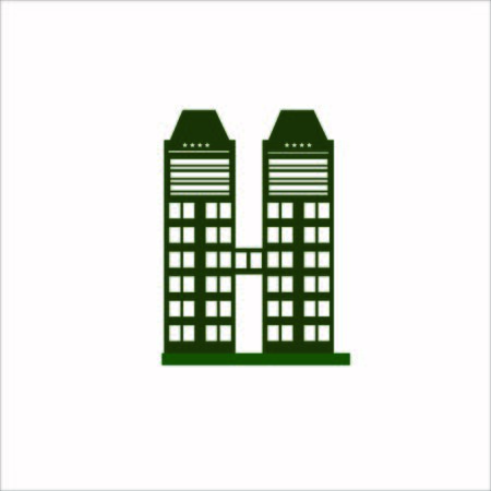 A Vector Creative Illustration Tower Building logo twins tower illustration.のイラスト素材
