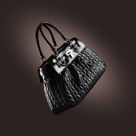  ladies handbag on  dark background の写真素材