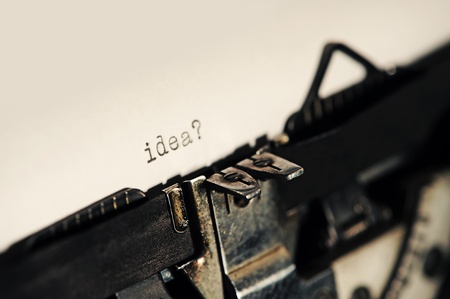 detail of Old Vintage Typewriter: text ideaの写真素材