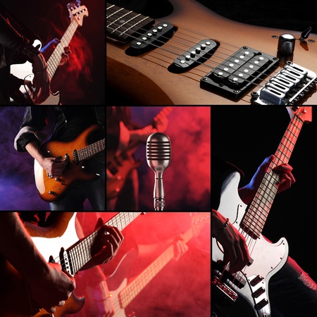 rock live concert collageの写真素材