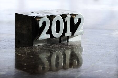 Block letters: new year 2012の写真素材