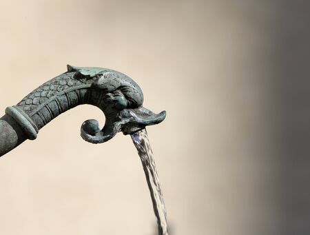detail of an old fountainの写真素材
