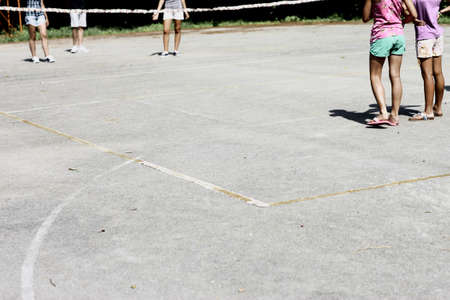 Group of teenagers playing togetherの写真素材