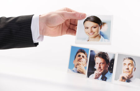 Human Resources concept. Portraits of a group of business people の写真素材