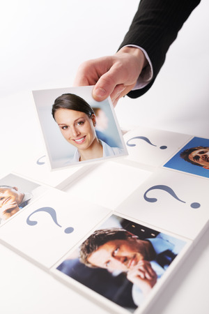 Human Resources concept. Portraits of a group of business people の写真素材