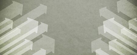 Arrows pointing up on recycled paper background, blank copy spaceの写真素材