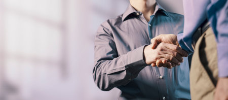 Business people shaking hands, contract and agreement conceptの写真素材