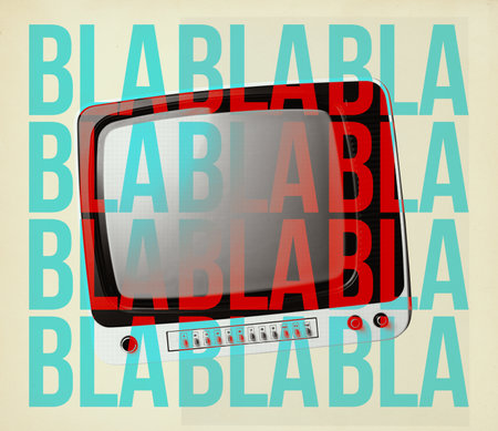 Vintage TV broadcasting boring shows and meaningless chatter