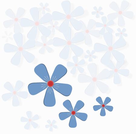 Delicate flowers for greeting card.のイラスト素材