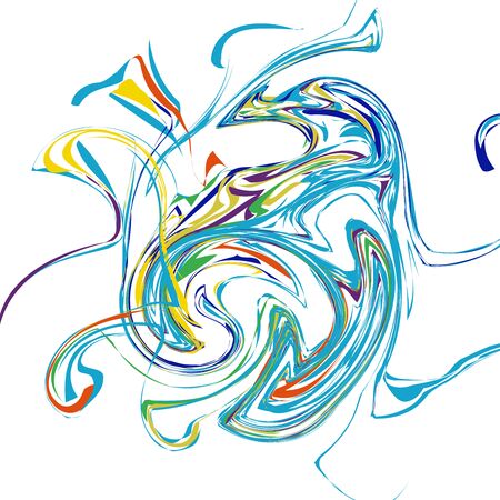 Scribbles painted in different colors.のイラスト素材
