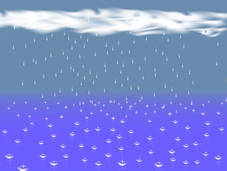Rain drops sprayed on waterのイラスト素材
