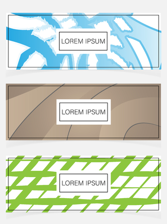 Three advertising flyer templates Vector illustration.のイラスト素材