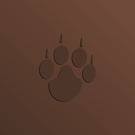 A trail of a dog's trail with claws. Vector illustrationのイラスト素材