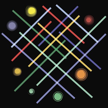 Abstract geometric pattern and spiral background.のイラスト素材