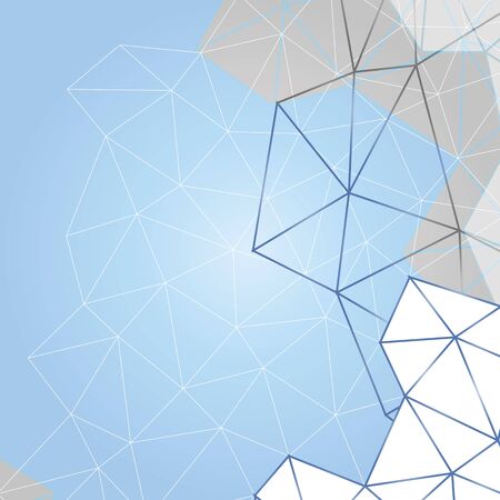 Fashionable geometric pattern of triangles in blue tones.のイラスト素材